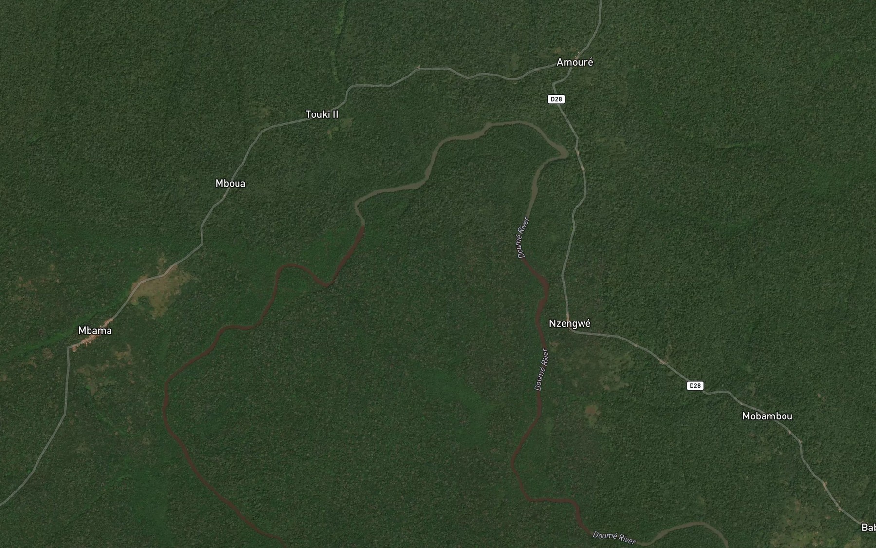 Satellite map of the Yambele