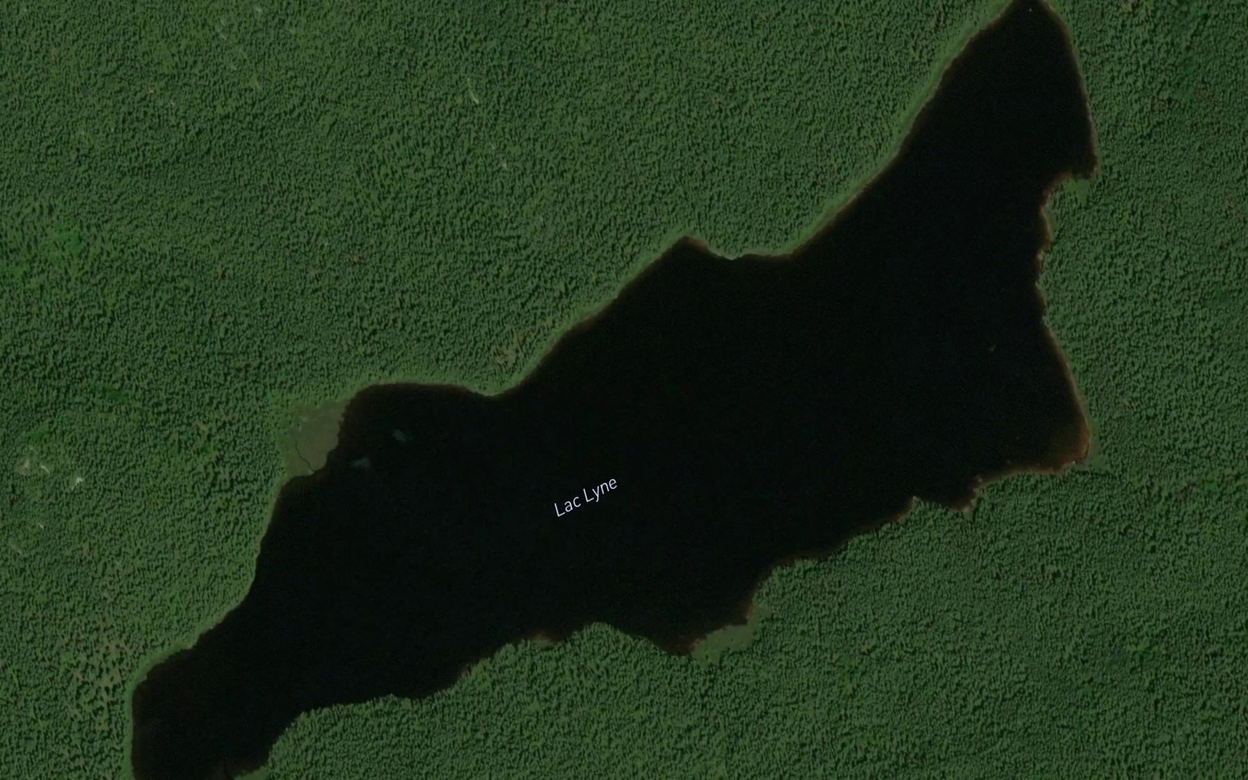 Satellite map of the Lac Lyne