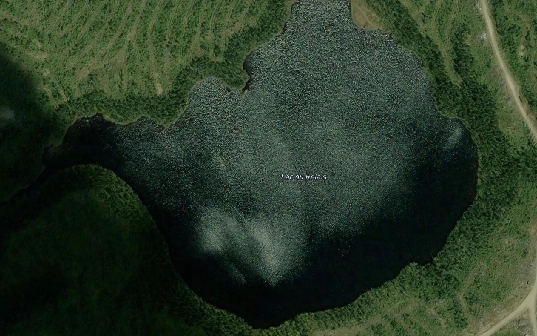 Satellite map of the Lac du Relais