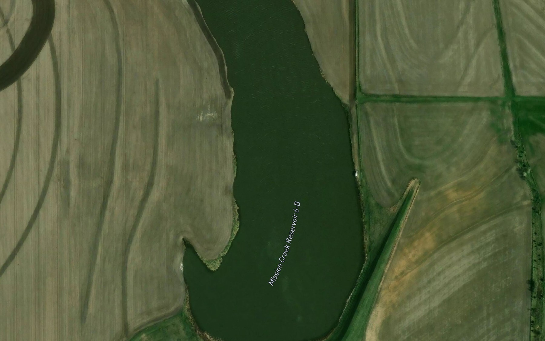 Satellite map of the Mission Creek Reservoir 6-B