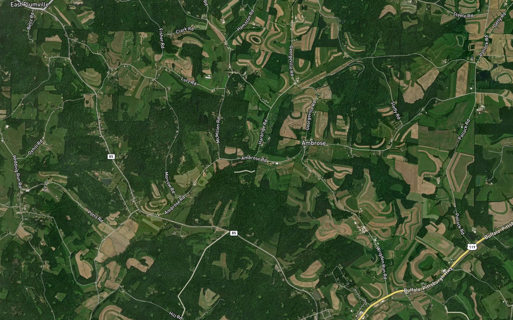 Satellite map of the Goose Run
