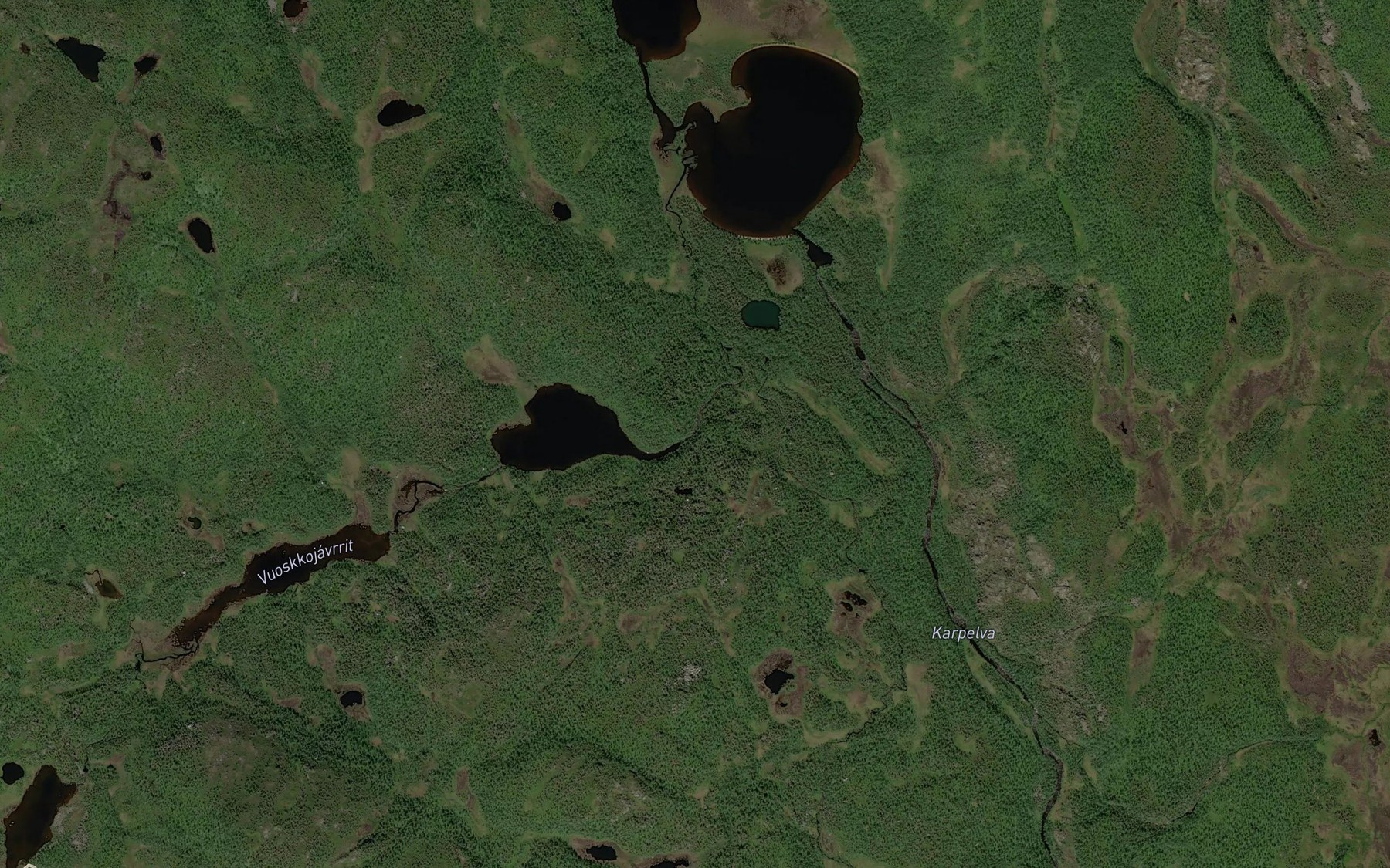 Satellite map of the Vuoskujakka
