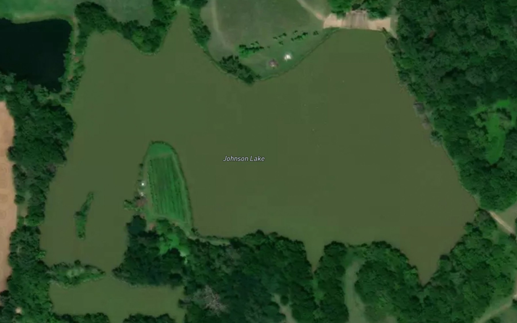 Satellite map of the Johnson Lake