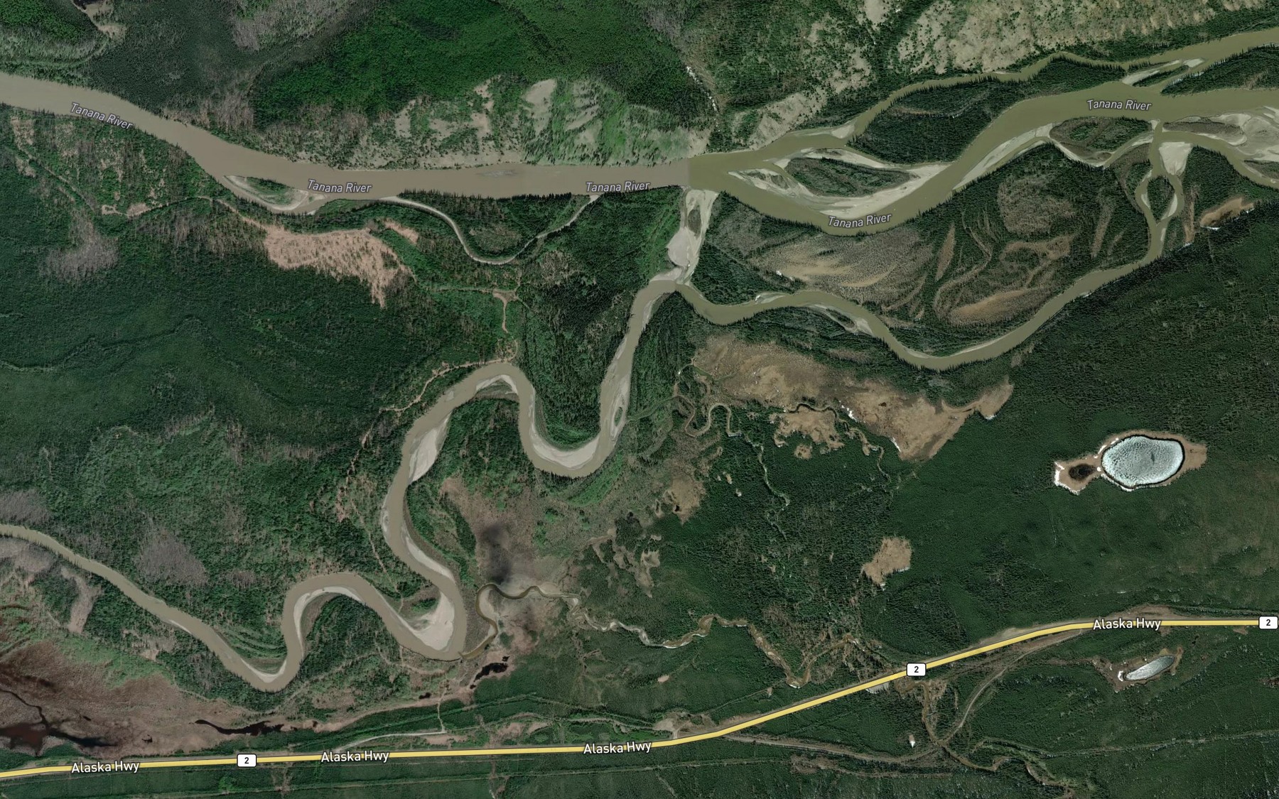 Satellite map of the Berry Creek