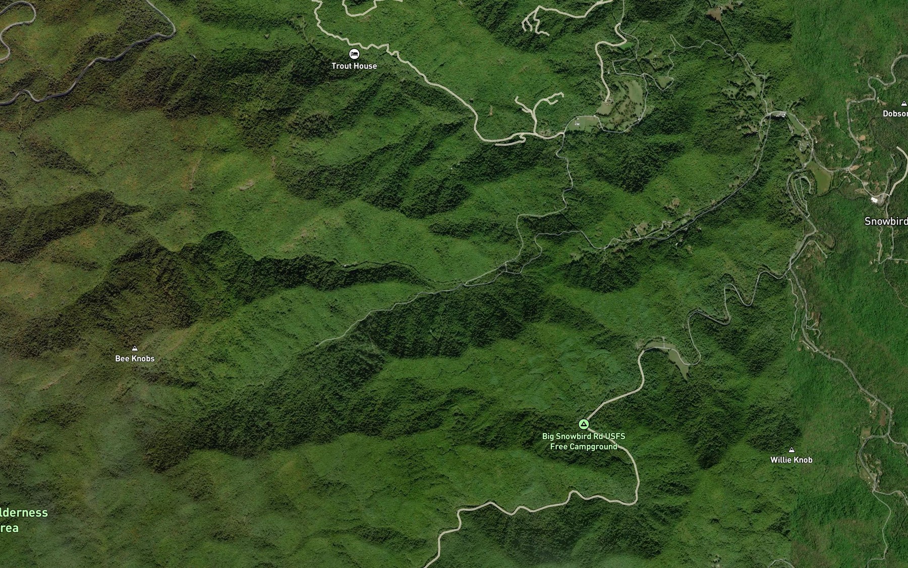 Satellite map of the Little Buffalo Creek