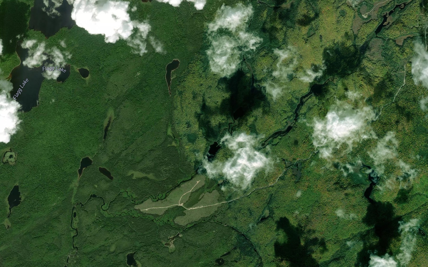 Satellite map of the Sane Creek