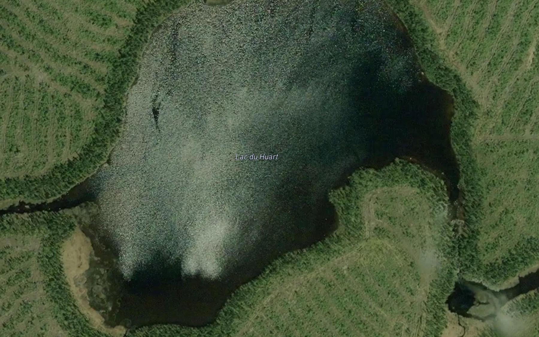 Satellite map of the Lac du Huart