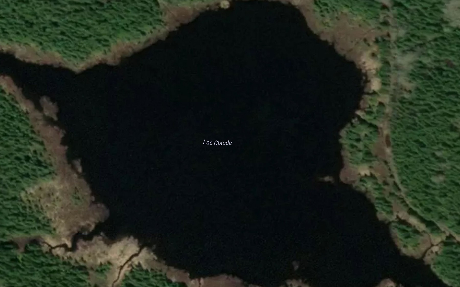 Satellite map of the Lac Claude