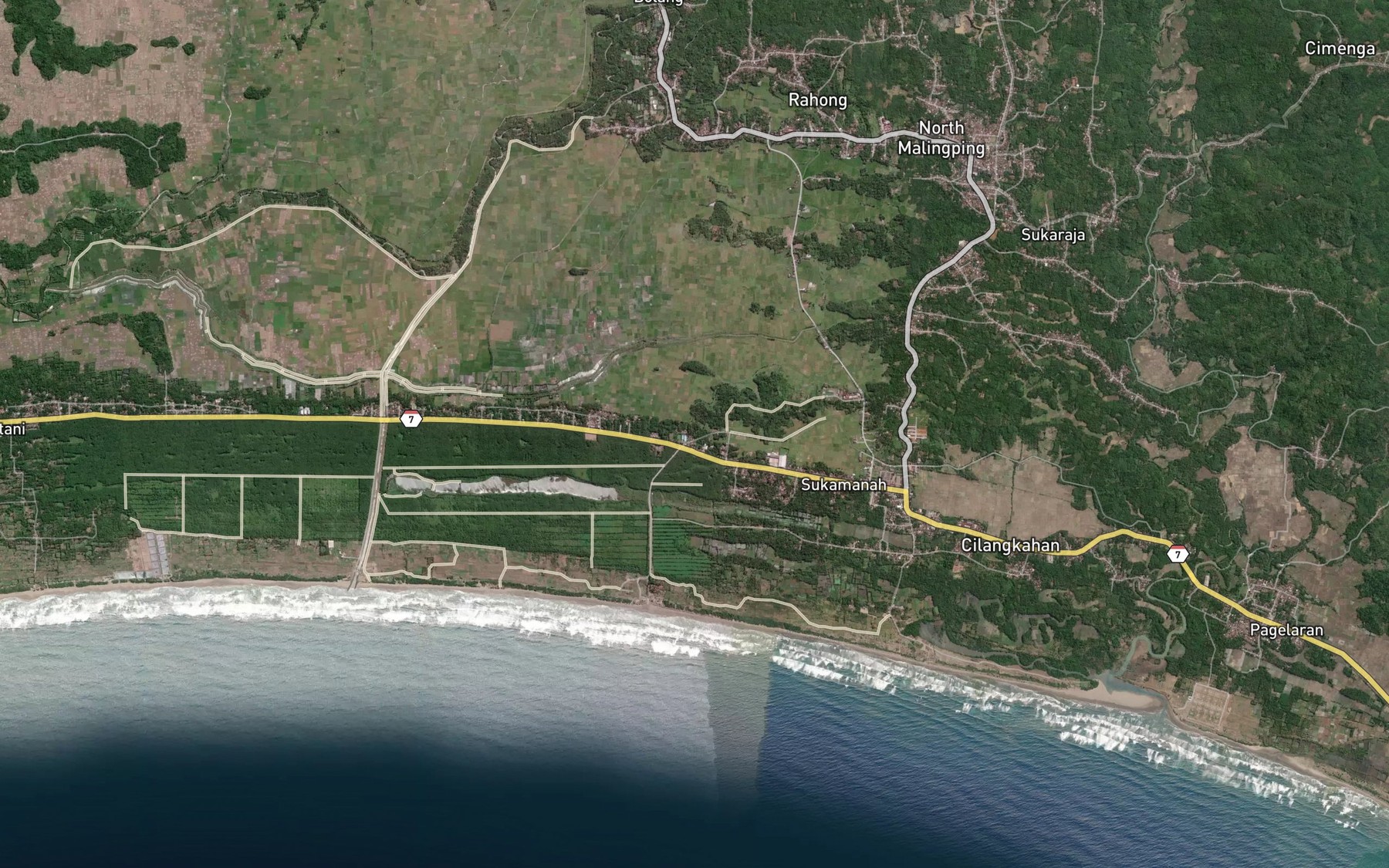 Satellite map of the Irigasi Cilangkahan Dua