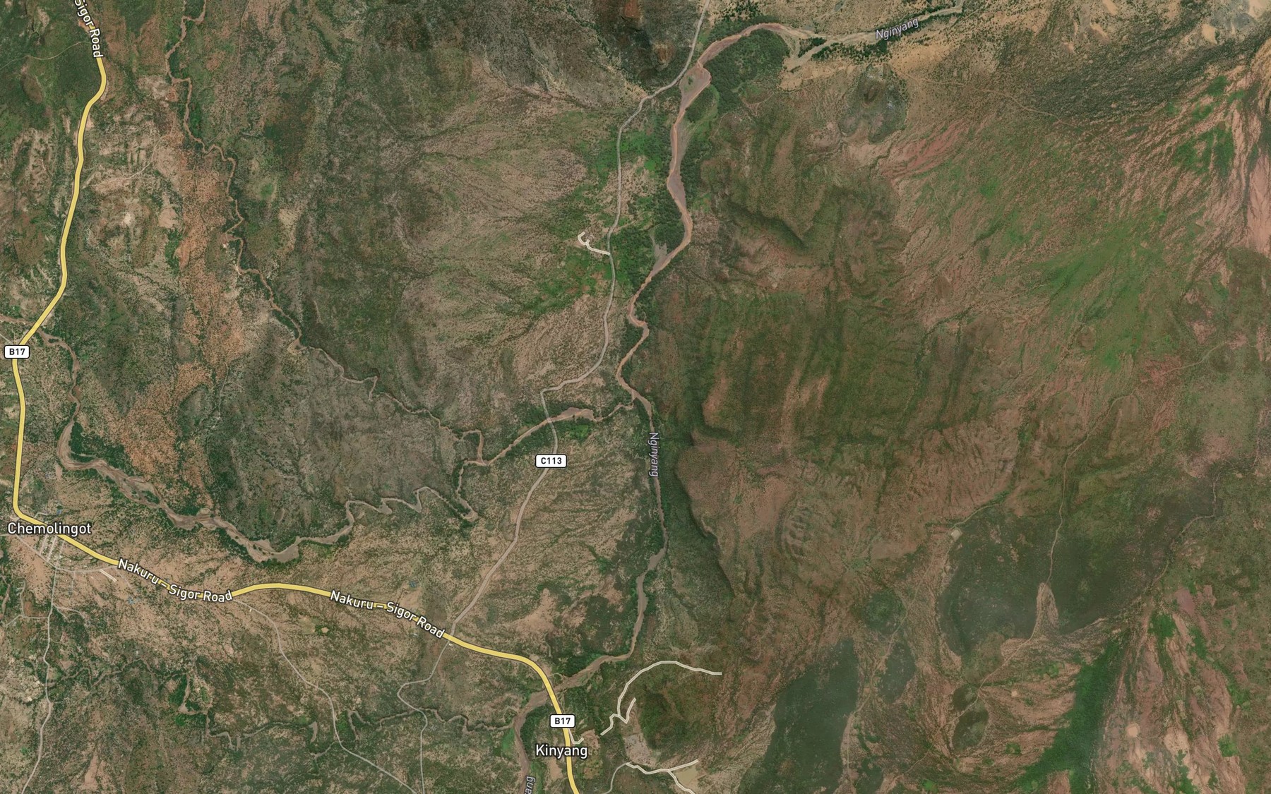 Satellite map of the Chepanda