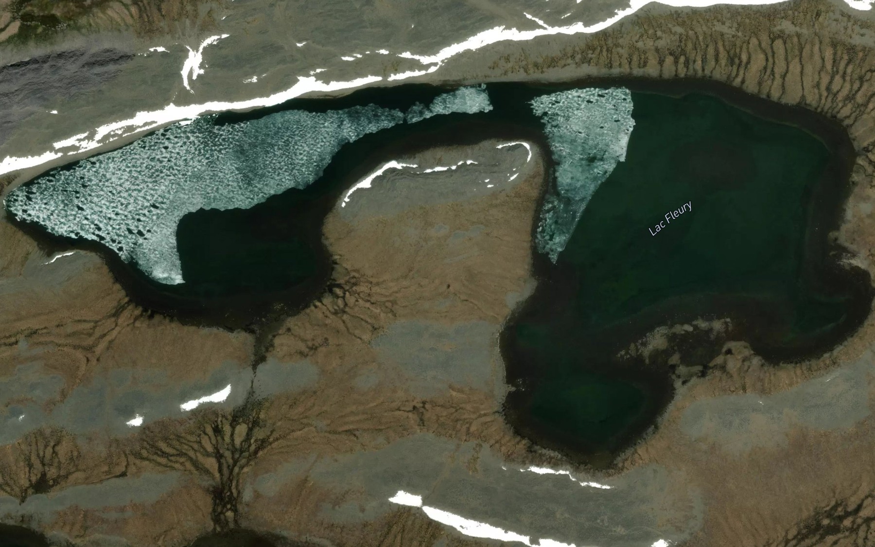 Satellite map of the Lac Fleury