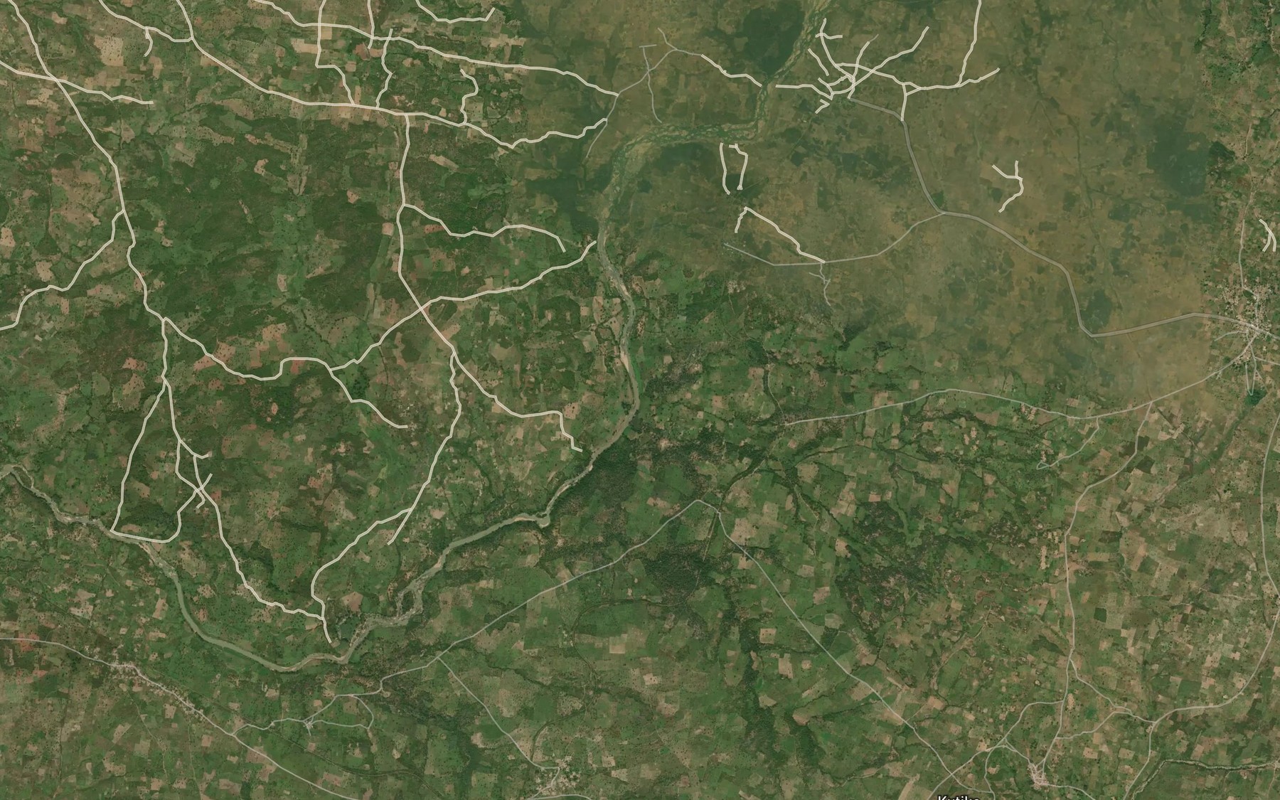 Satellite map of the River Shiri