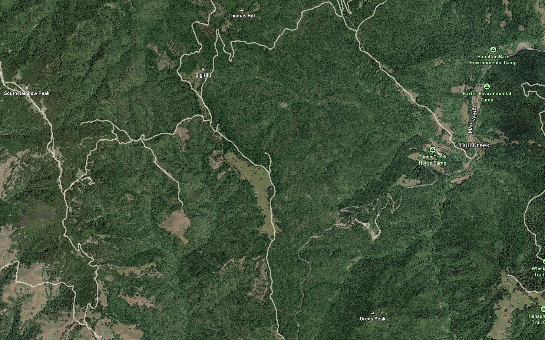 Satellite map of the Fox Camp Spring