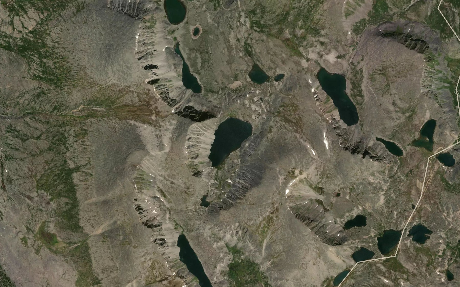 Satellite map of the Ozero Senkhir-Nur