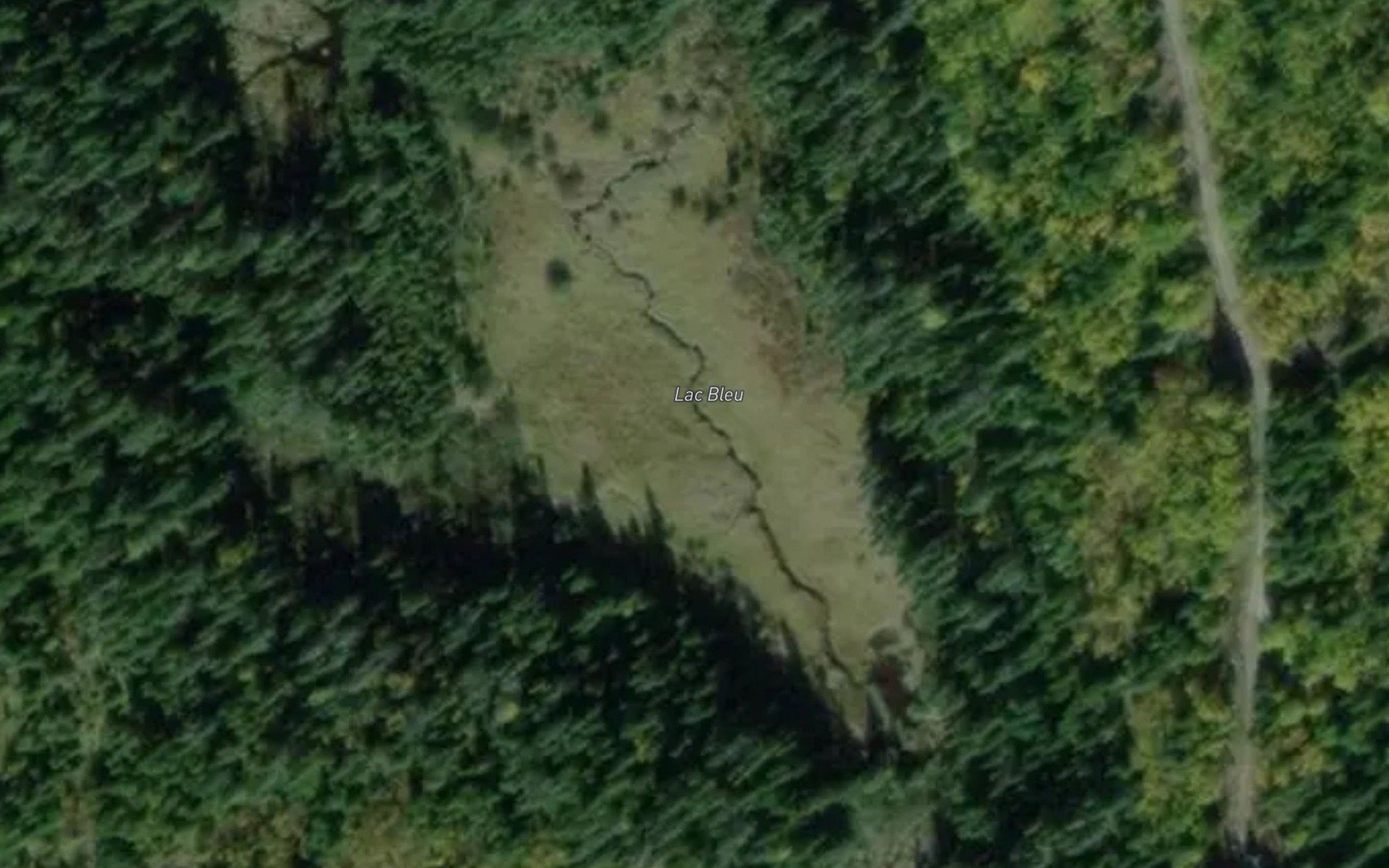 Satellite map of the Lac Bleu