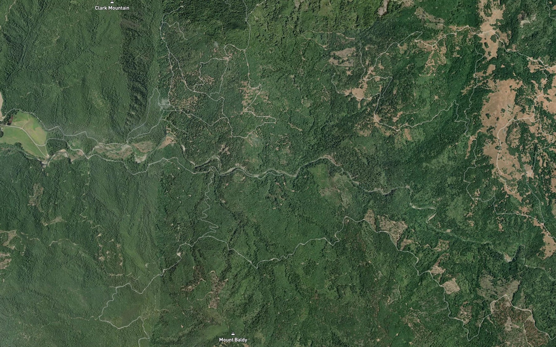 Satellite map of the Arnold Creek