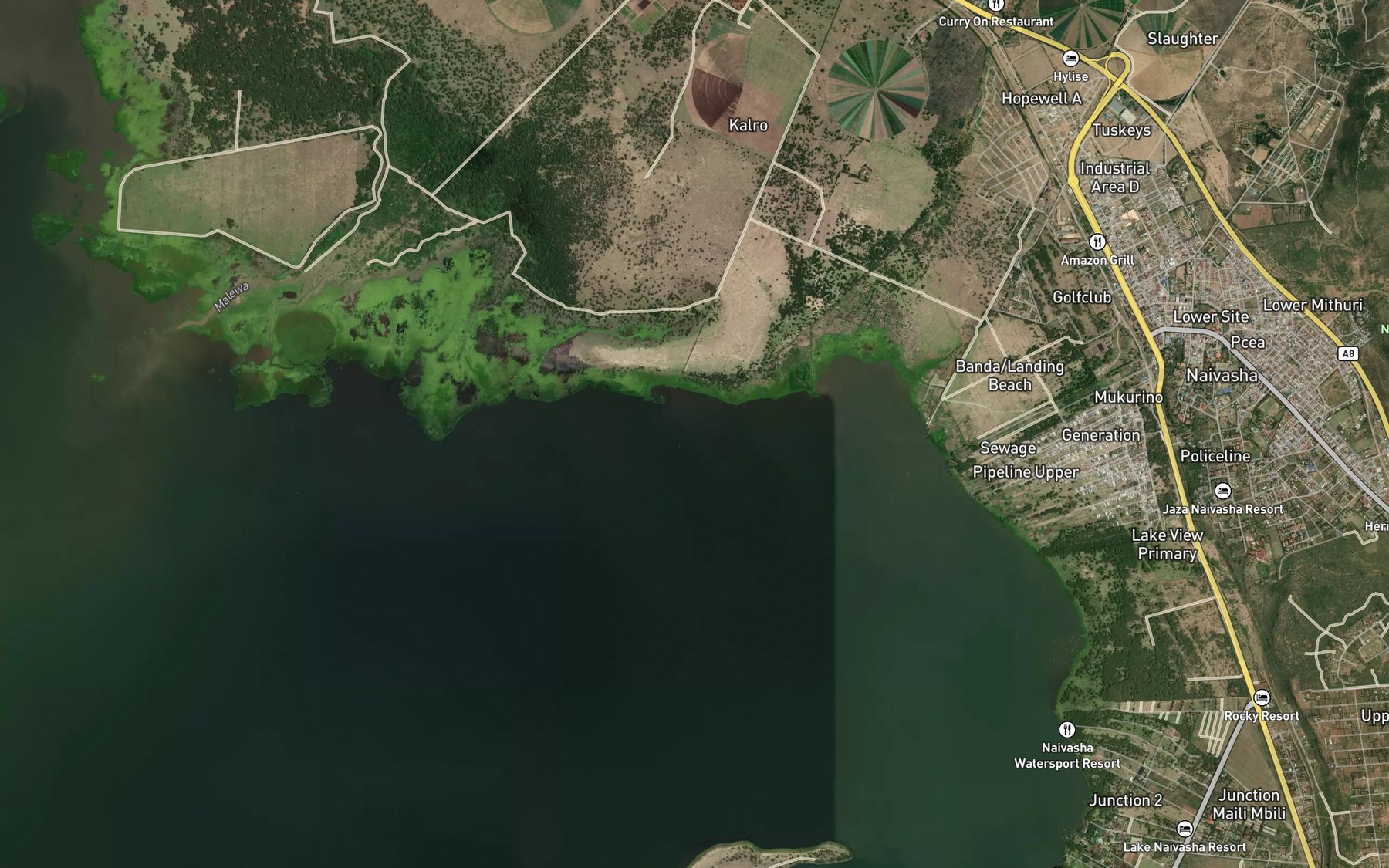 Satellite map of the Karati