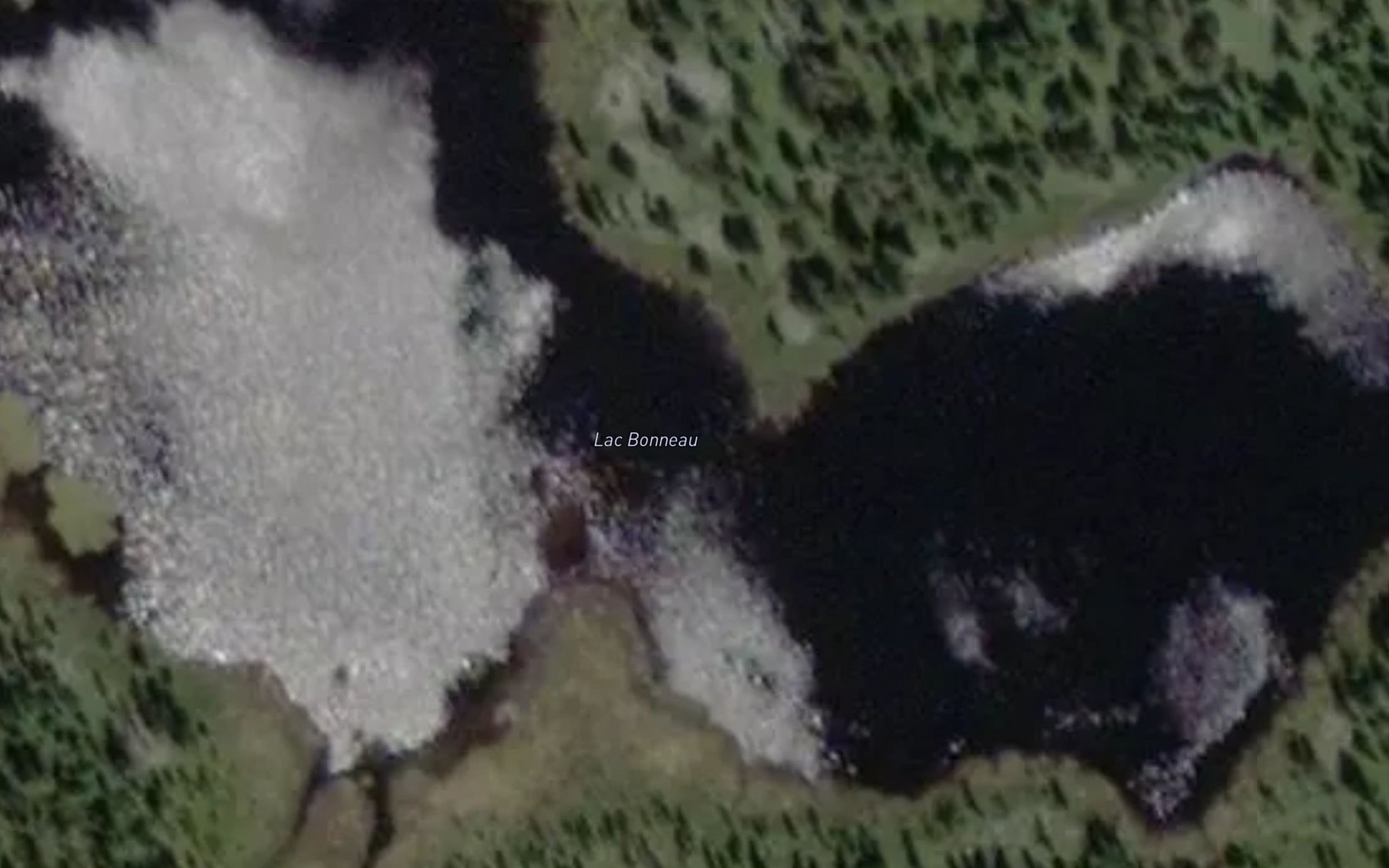 Satellite map of the Lac Bonneau