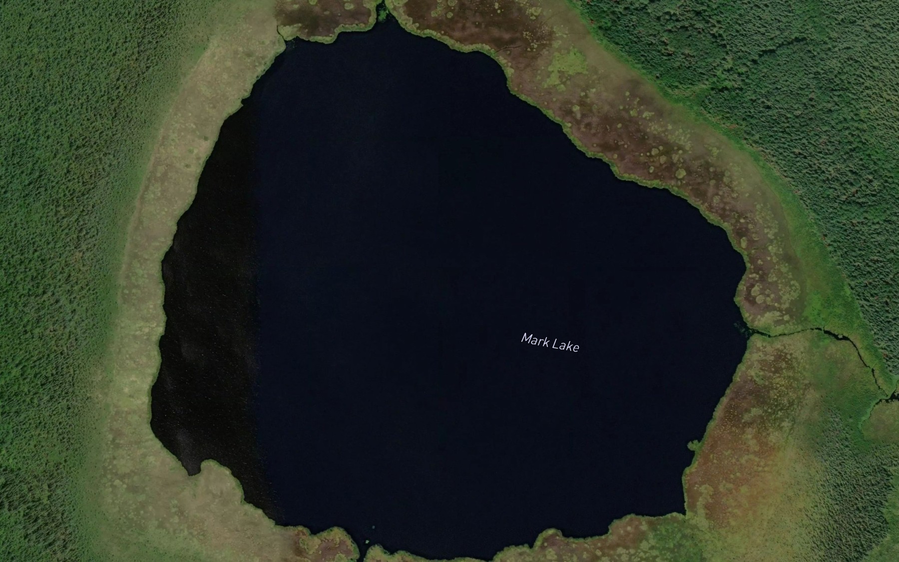 Satellite map of the Mark Lake