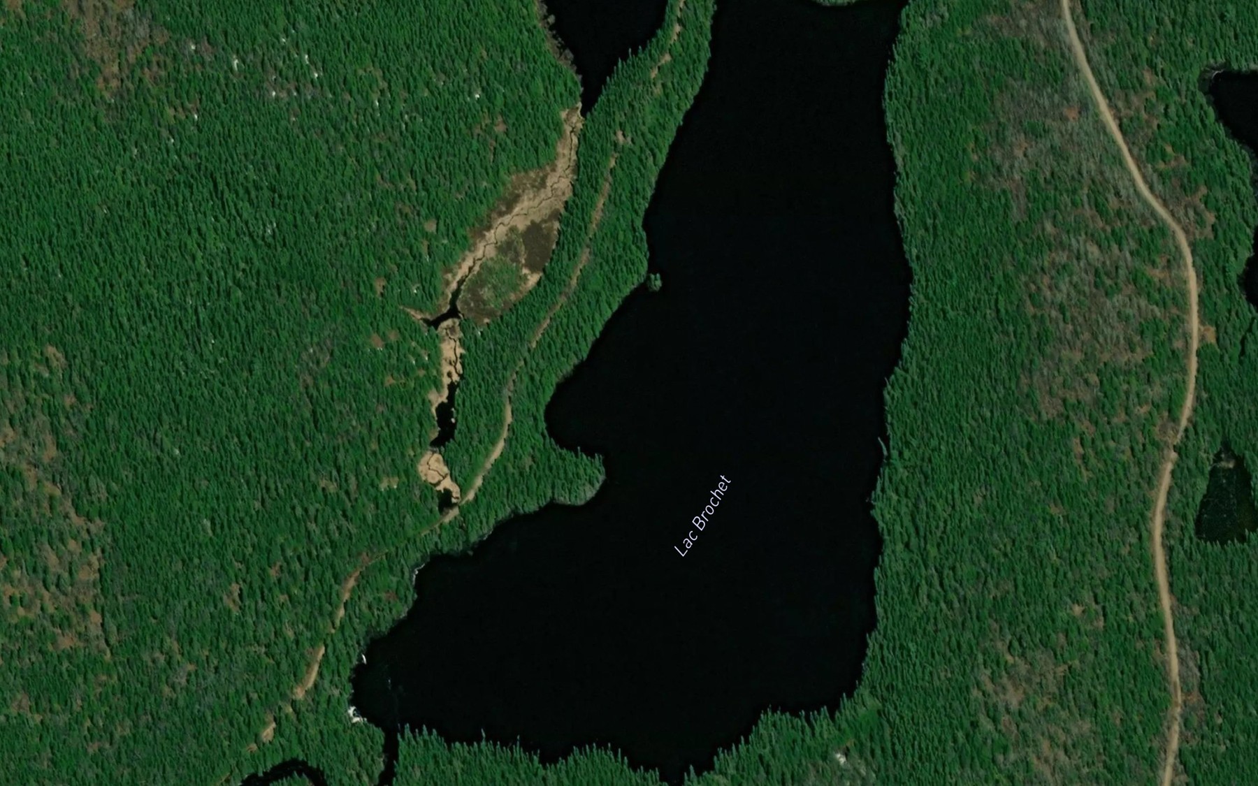 Satellite map of the Lac Brochet