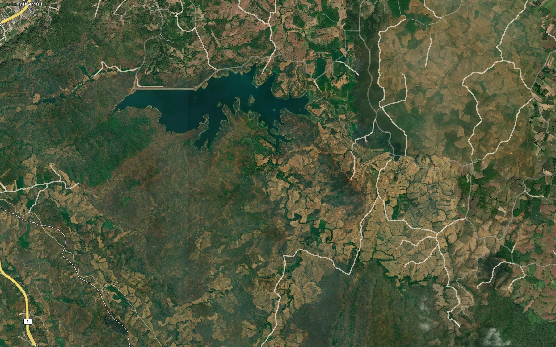 Satellite map of the Nam Mae Tam Luang