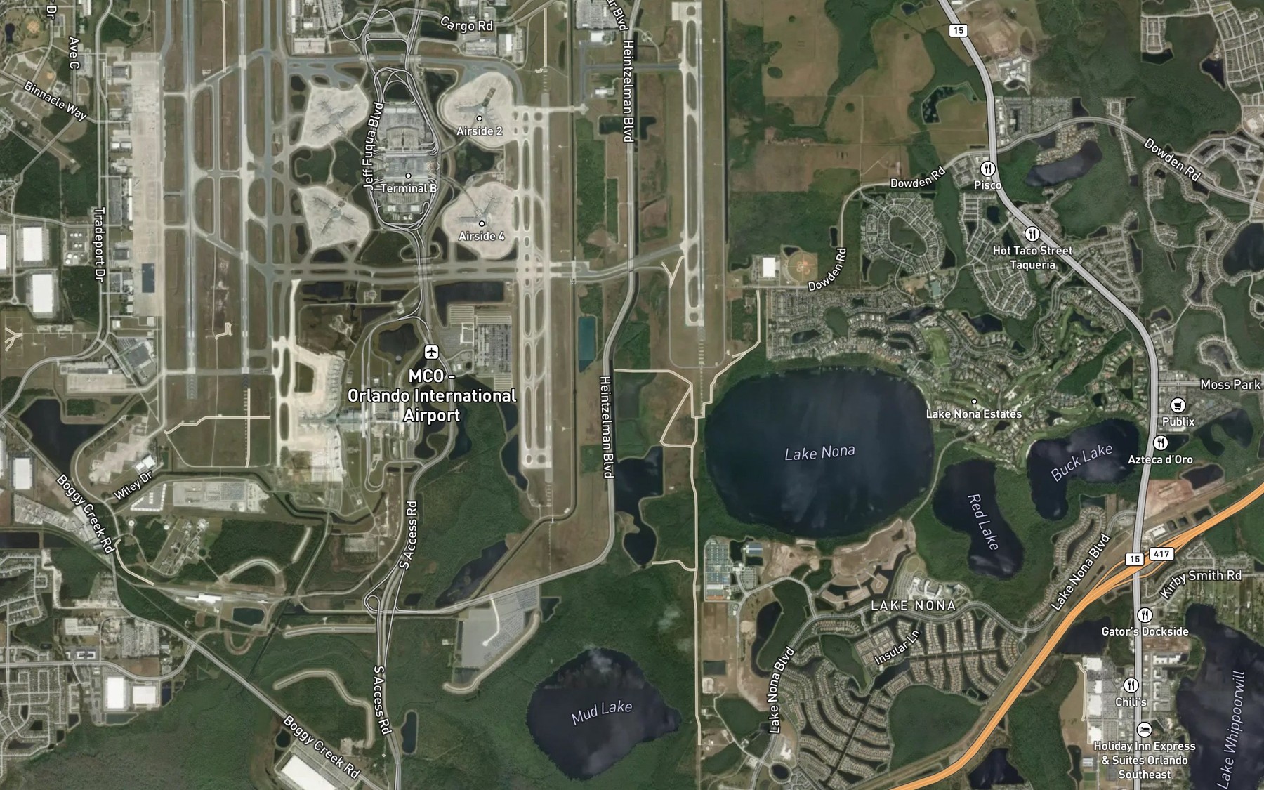 Satellite map of the Bull Slough
