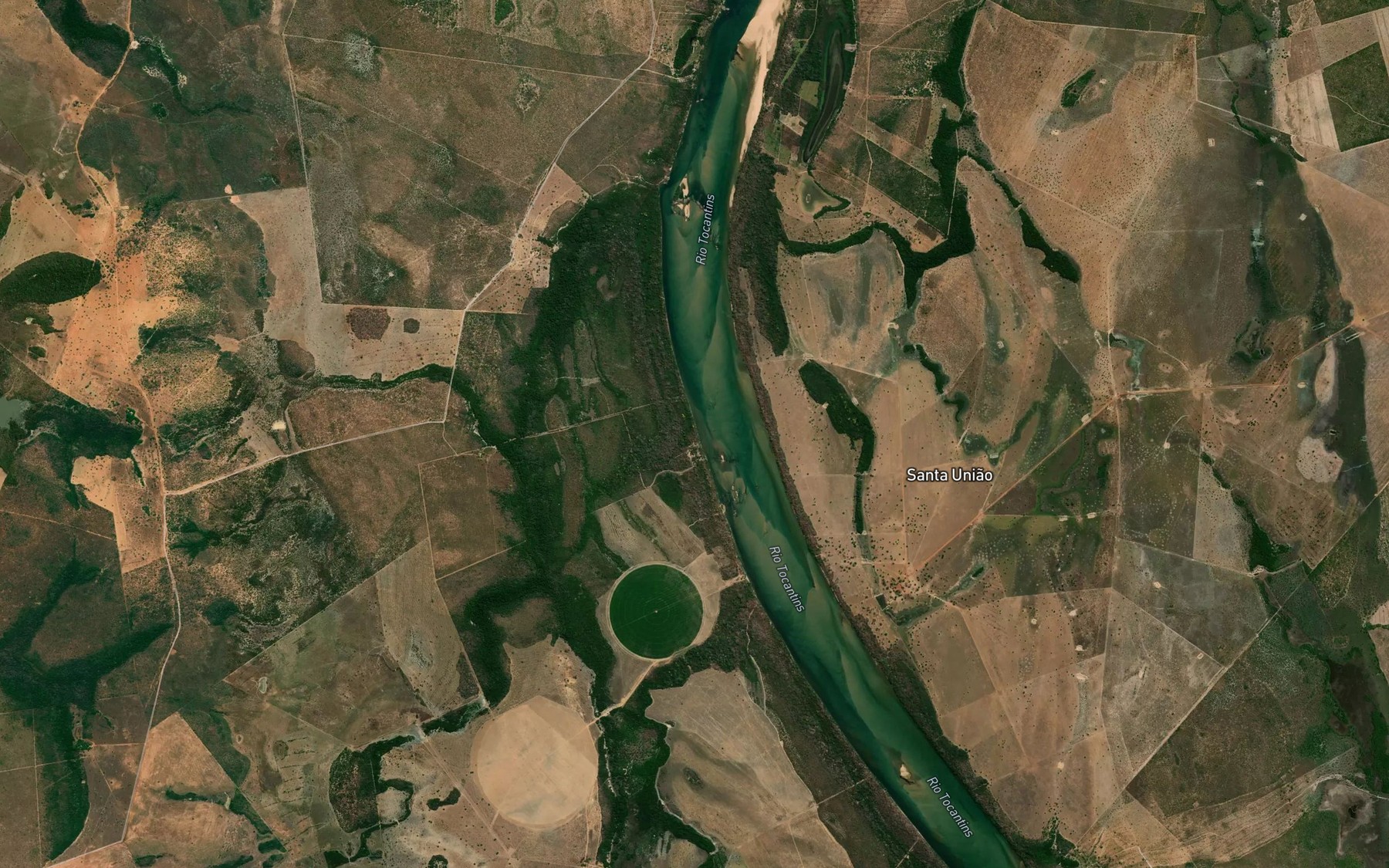 Satellite map of the Corrego Bacabalzinho