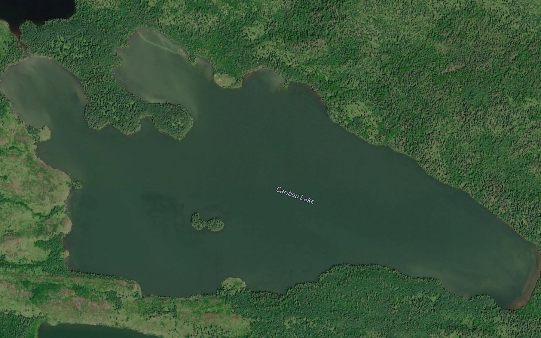 Satellite map of the Caribou Lake