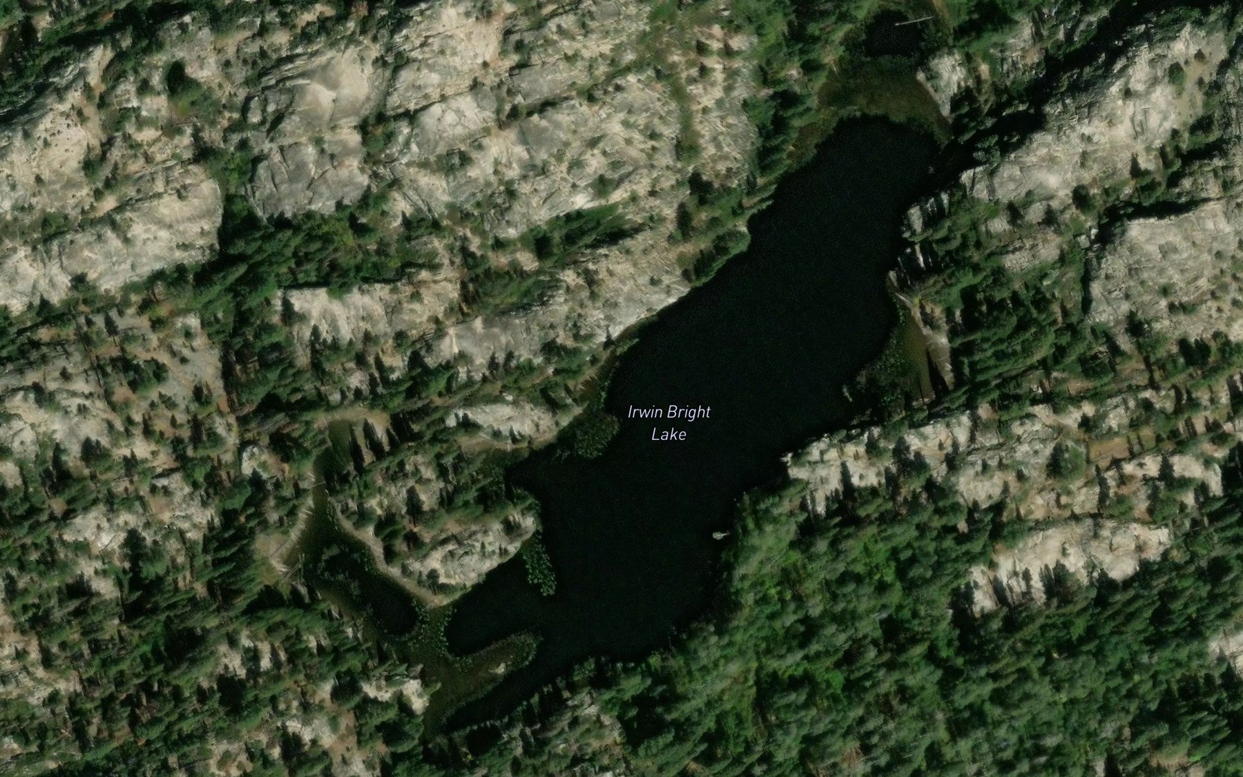 Satellite map of the Irwin Bright Lake