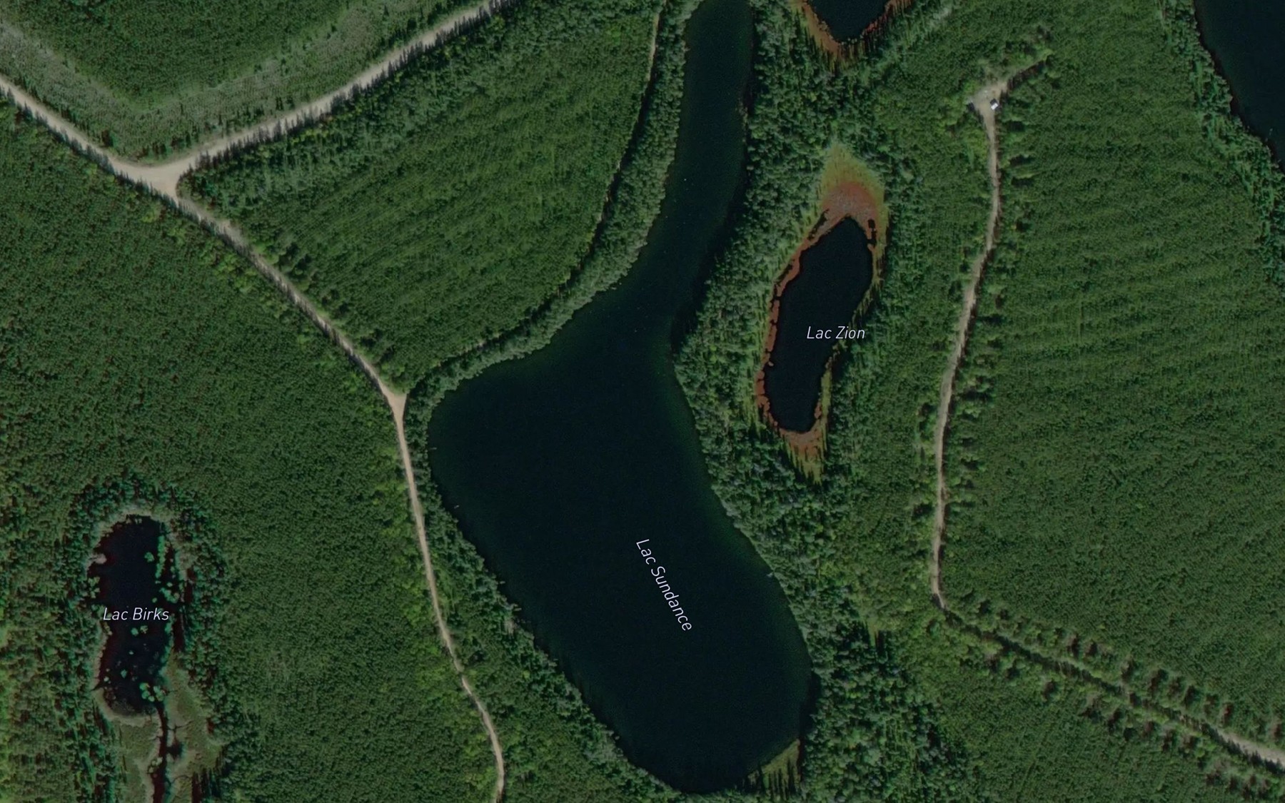 Satellite map of the Lac Sundance