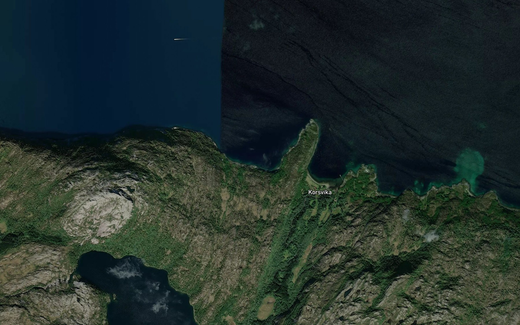 Satellite map of the Korsvika,l