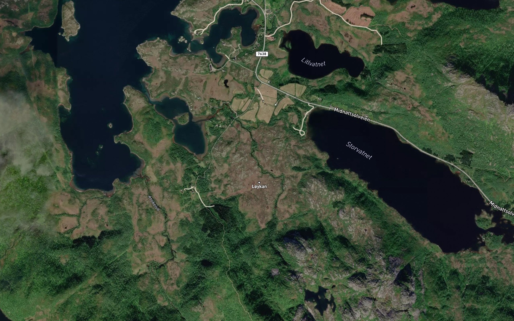 Satellite map of the Lomvasselva