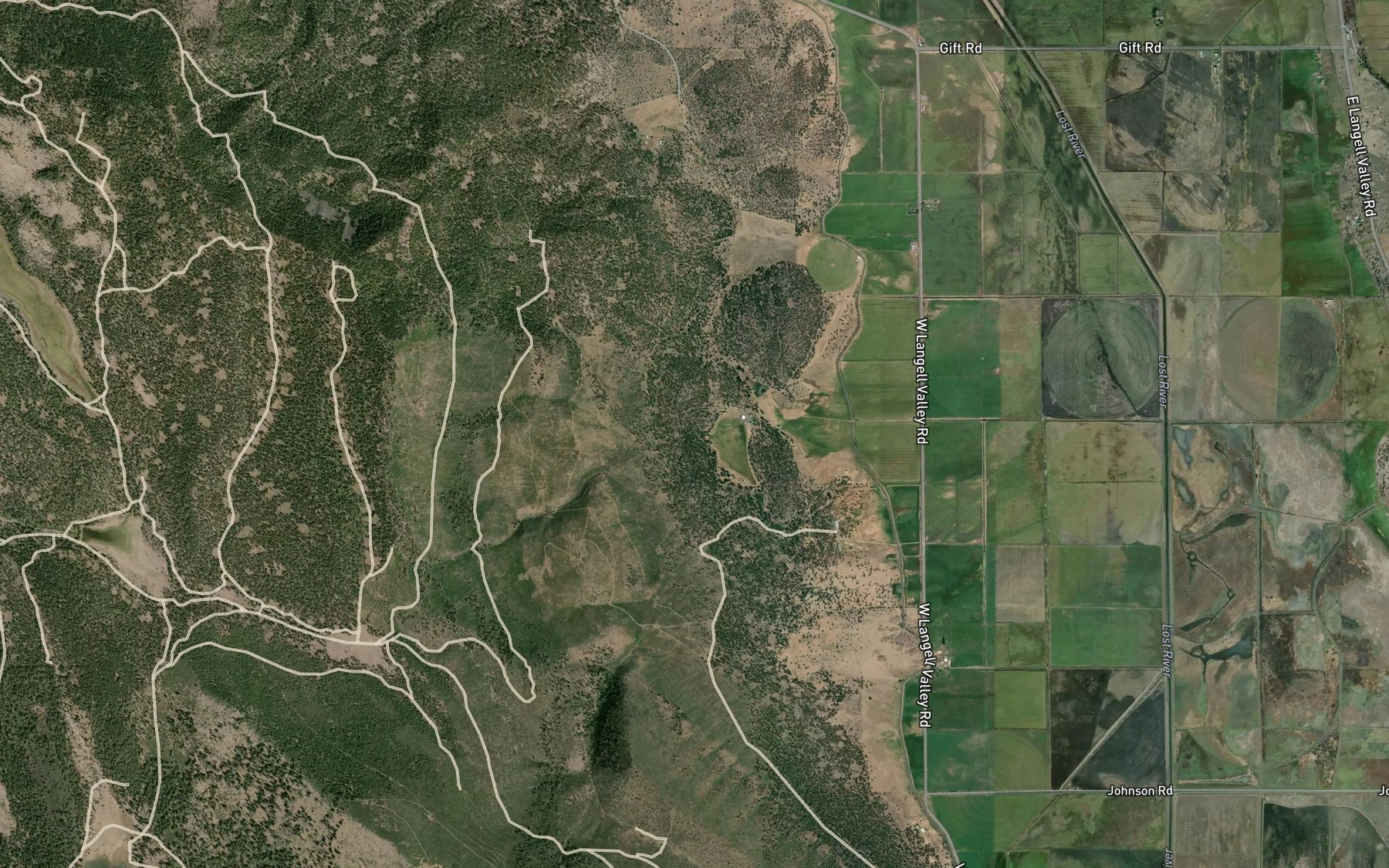 Satellite map of the Ralston Spring