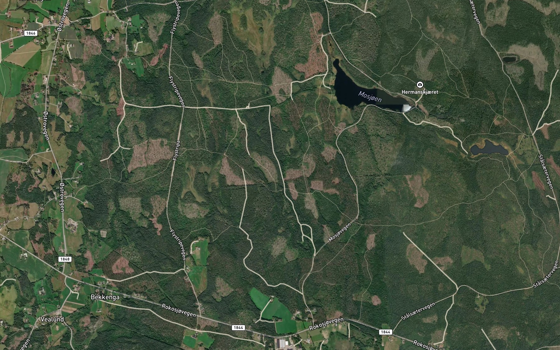 Satellite map of the Ostre Sandbekken