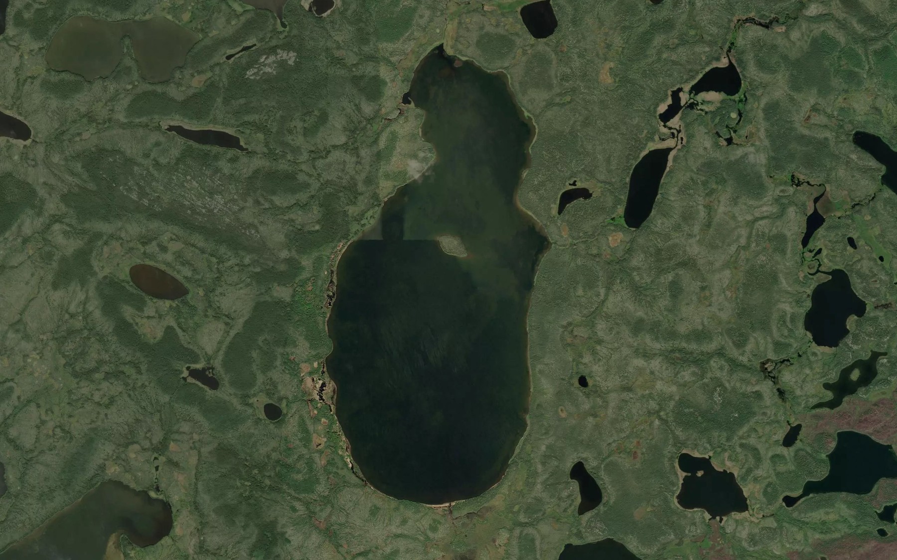 Satellite map of the Kaministikwa Lake