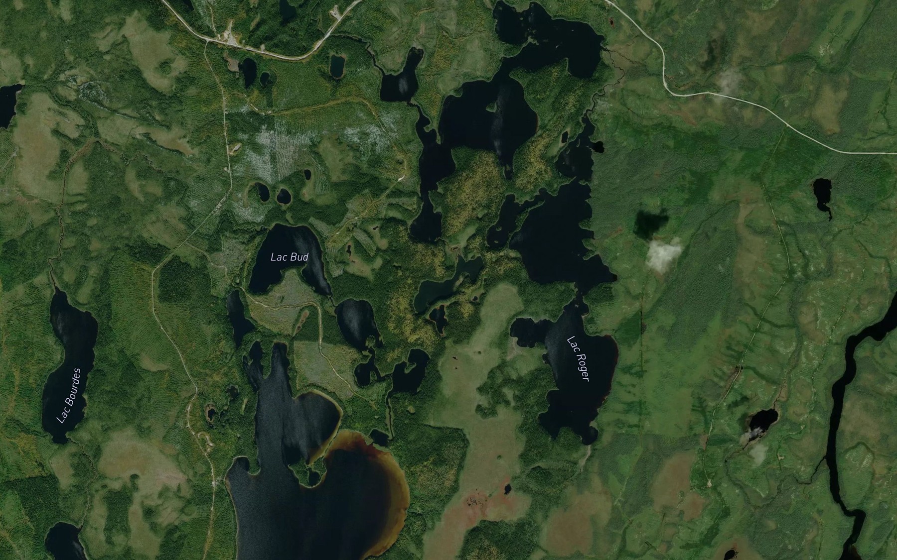 Satellite map of the Lac Matawafish