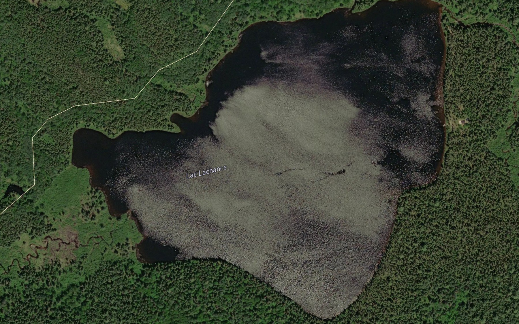 Satellite map of the Lac Lachance