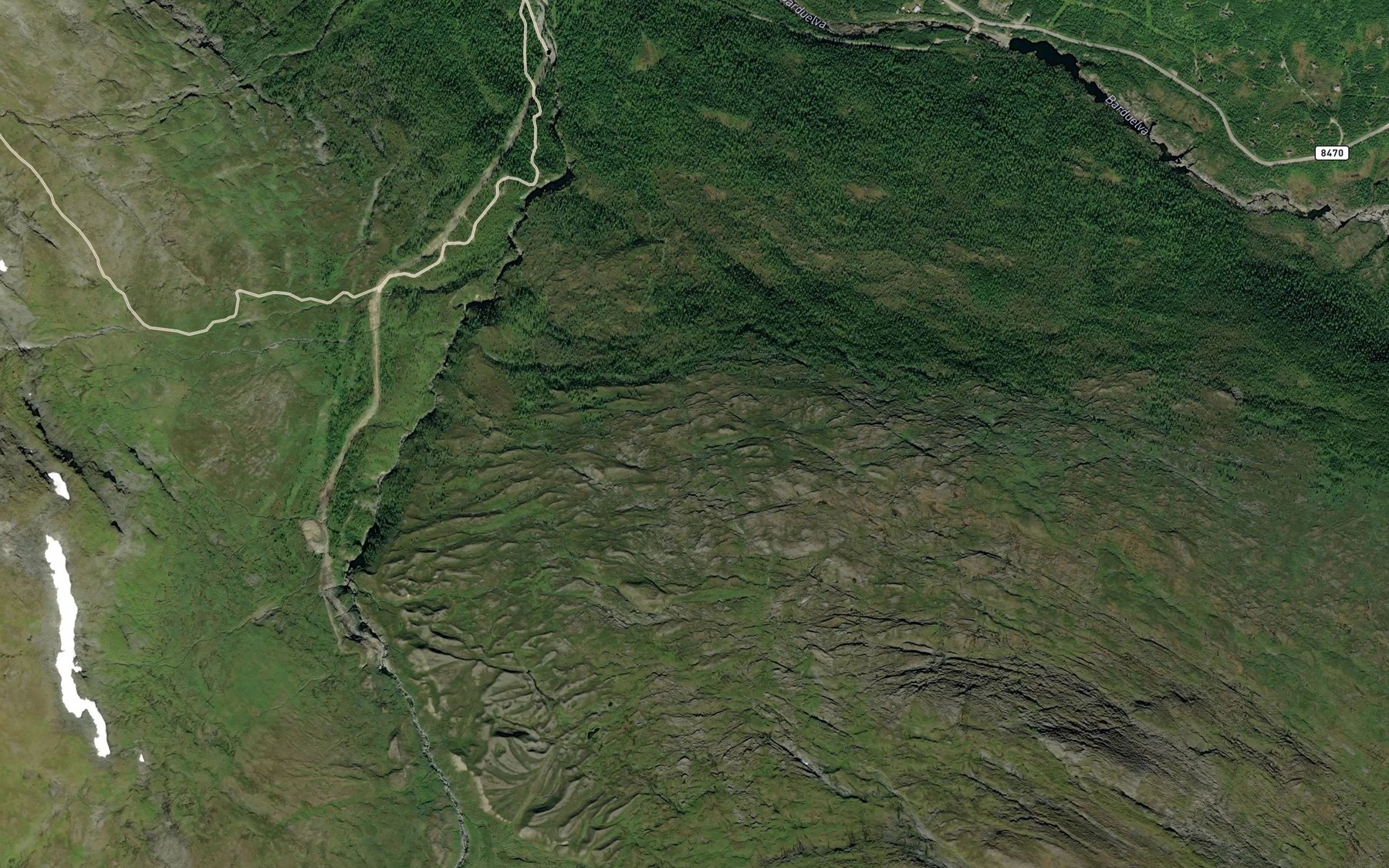 Satellite map of the Saeterbekken