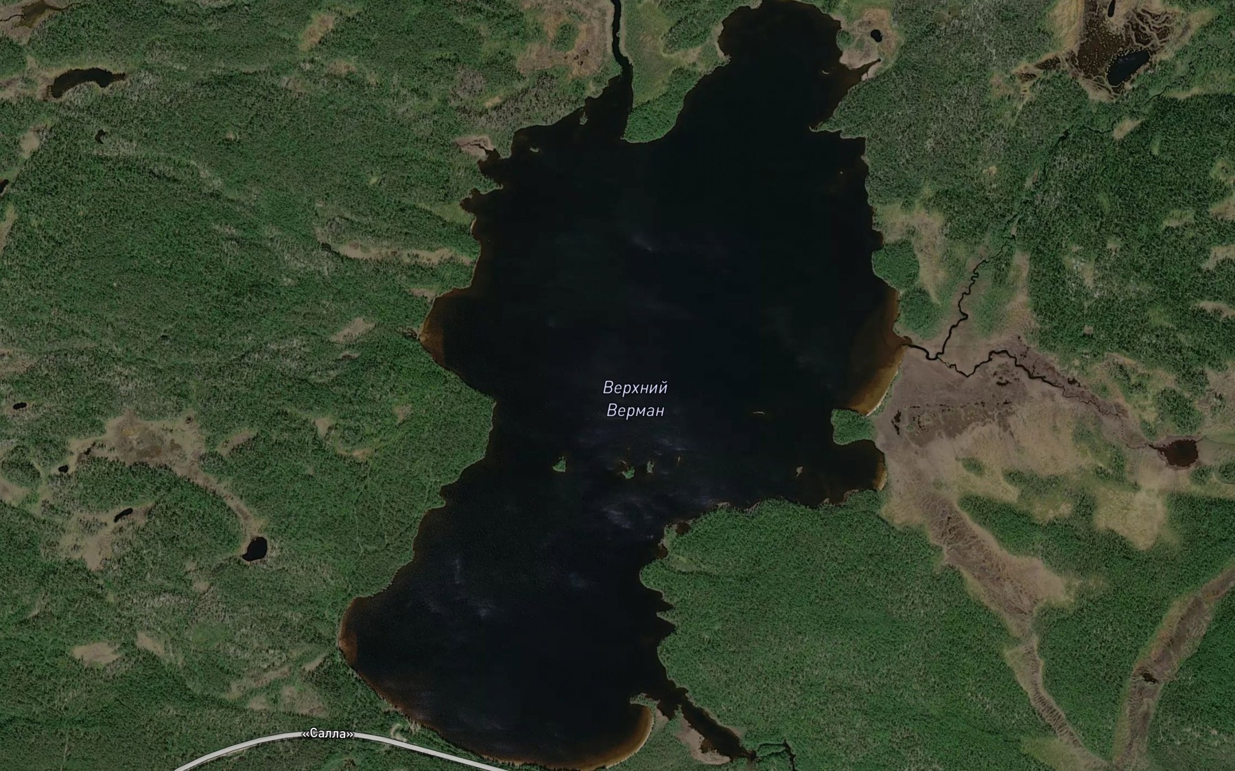 Satellite map of the Ozero Verkhniy Verman