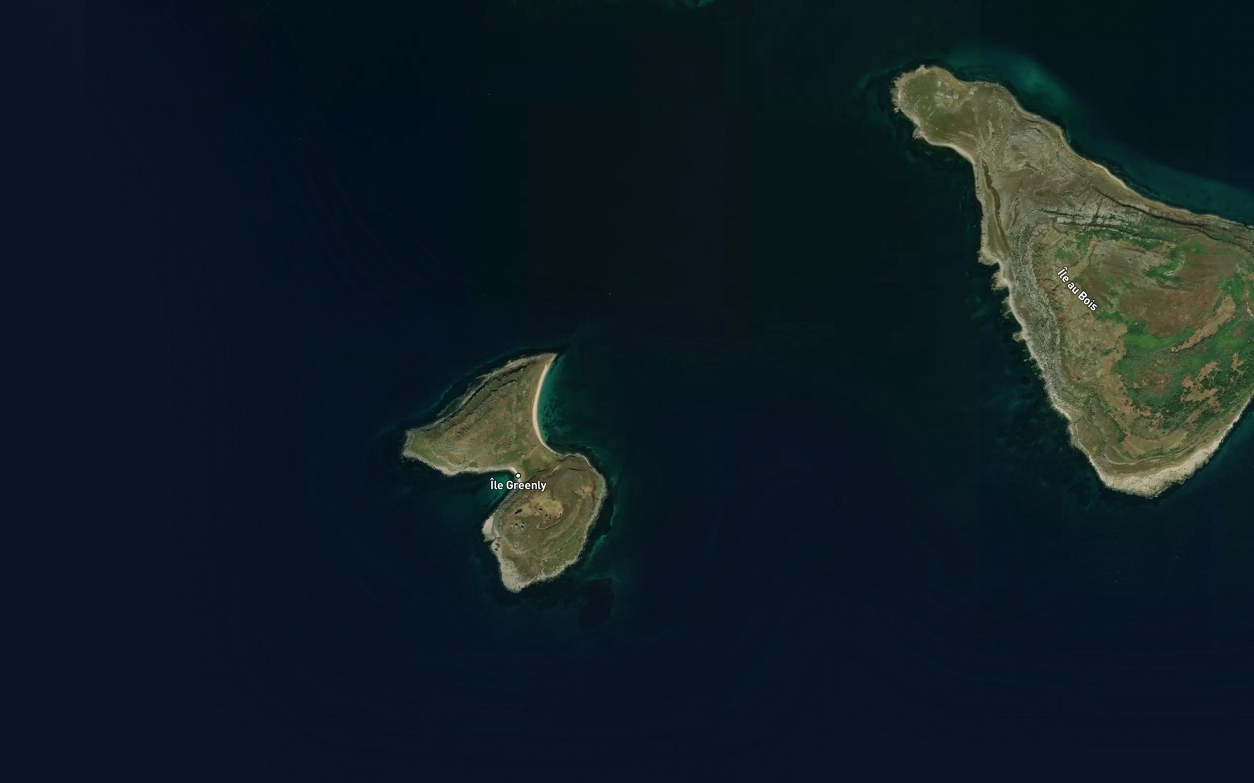 Satellite map of the Anse du Shack