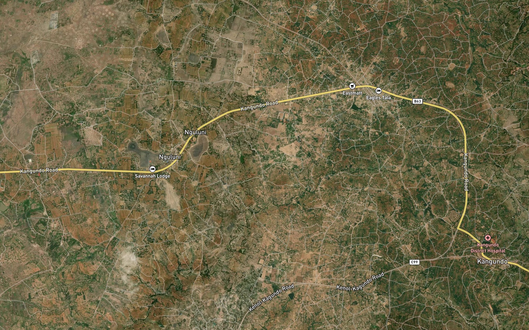 Satellite map of the Chief Uku Dam