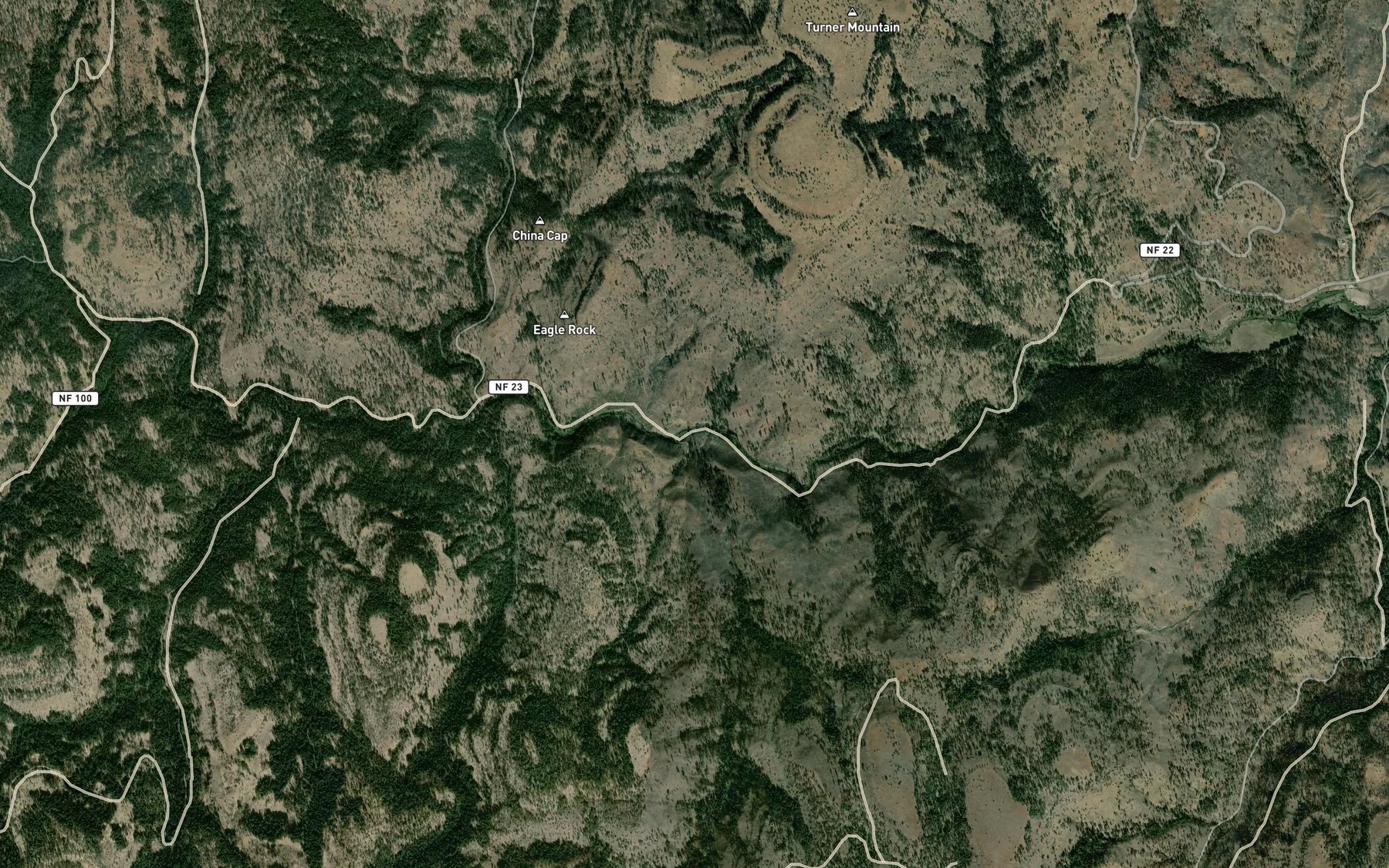 Satellite map of the Little Wilson Creek
