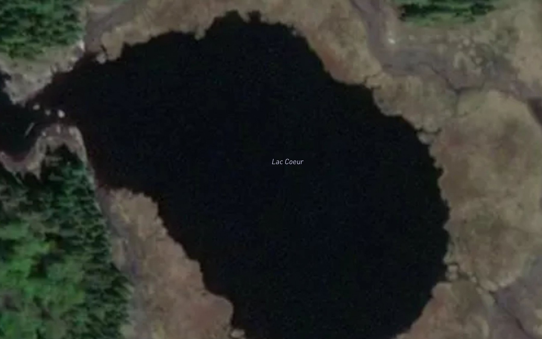 Satellite map of the Lac Coeur