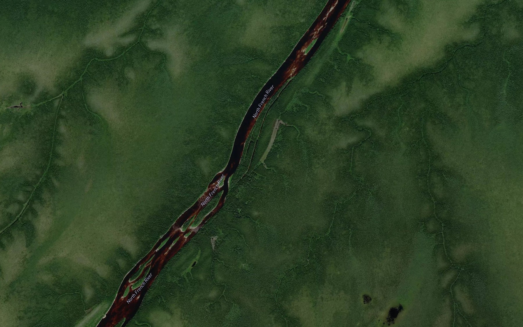 Satellite map of the Namewpakitahogan Channel