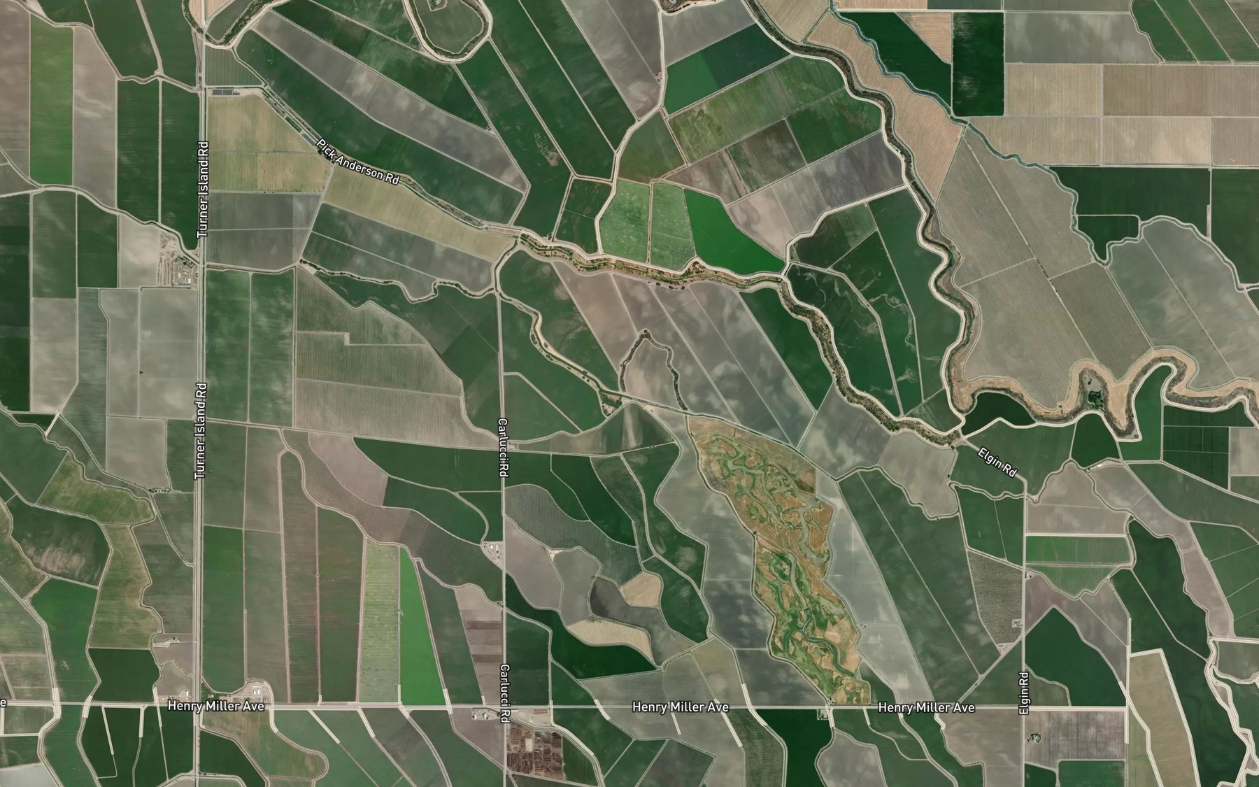 Satellite map of the Salt Slough Ditch