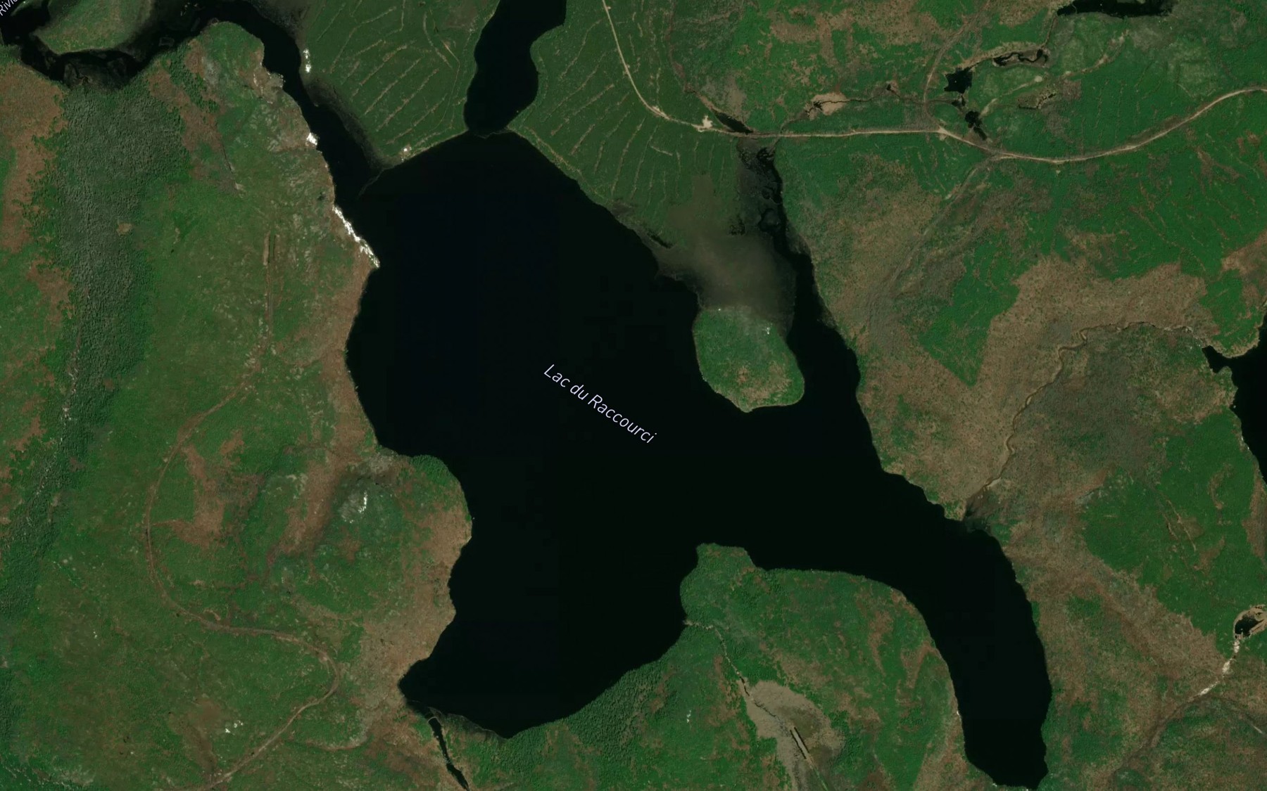 Satellite map of the Lac du Raccourci