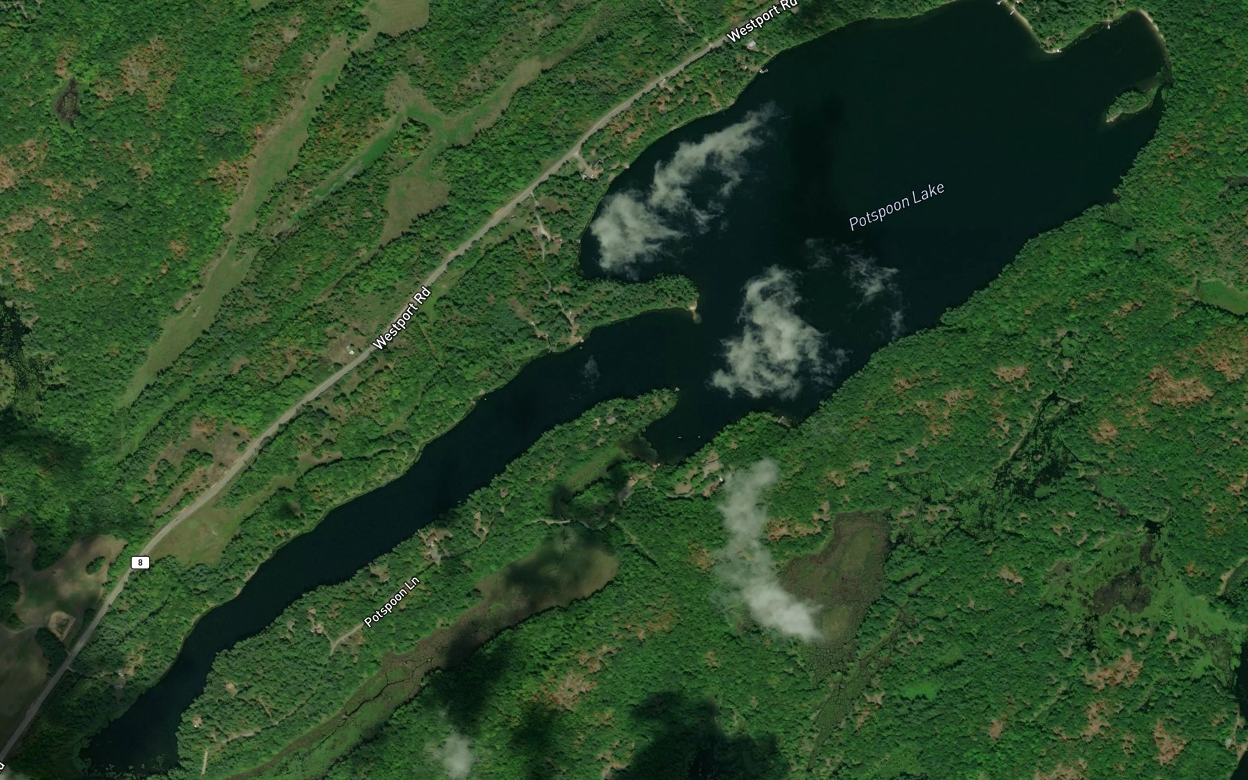 Satellite map of the Potspoon Lake