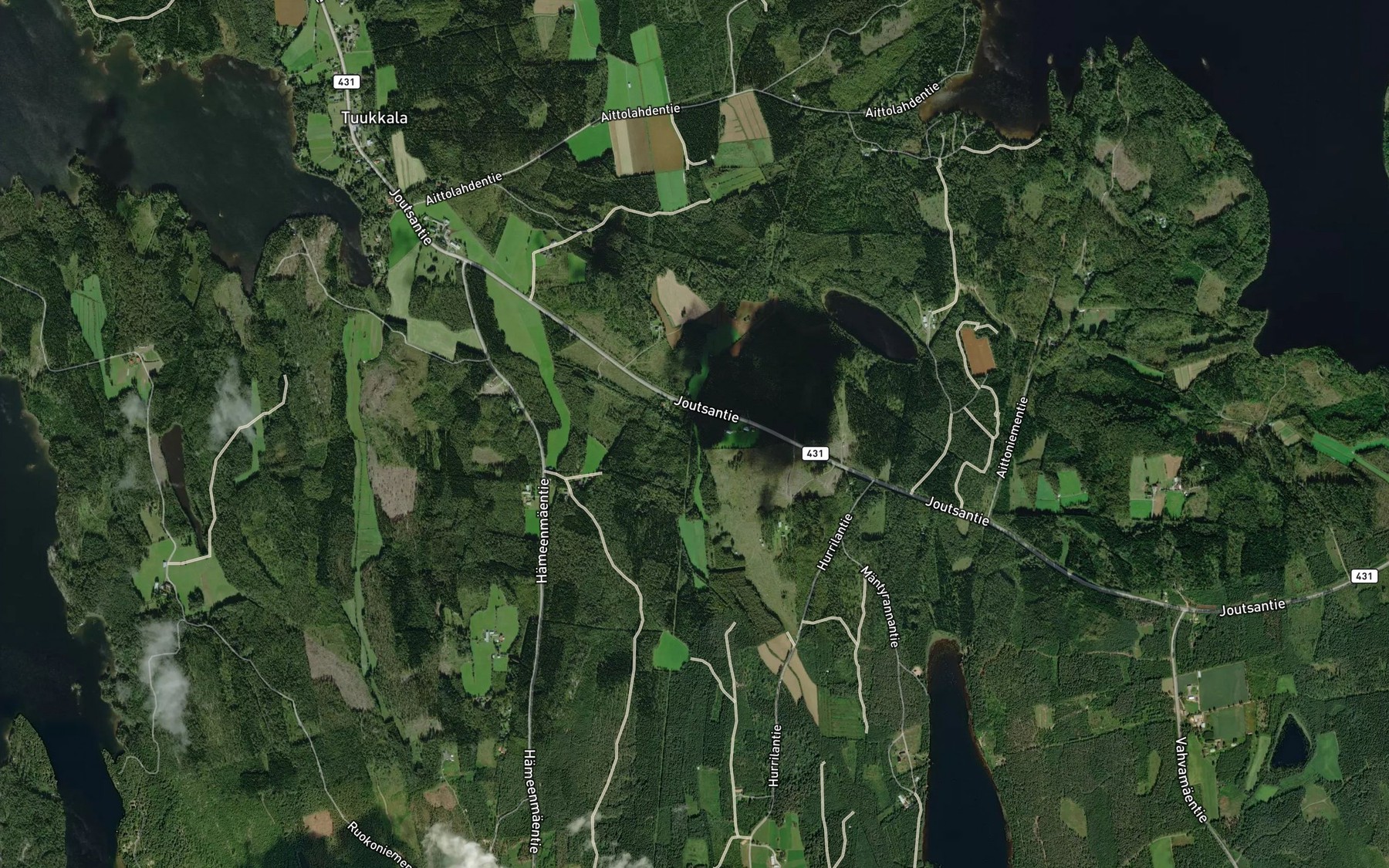 Satellite map of the Rytokorvenoja
