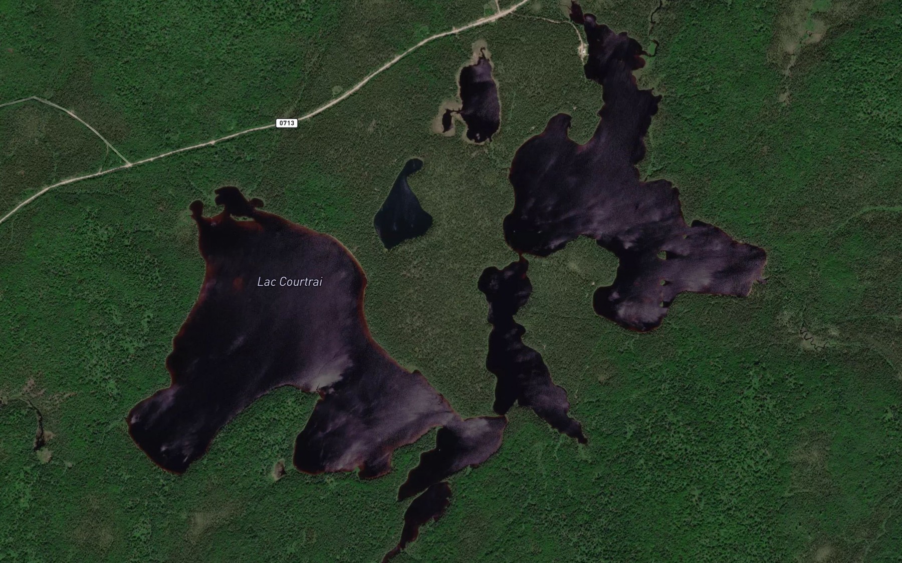 Satellite map of the Lac Courtrai