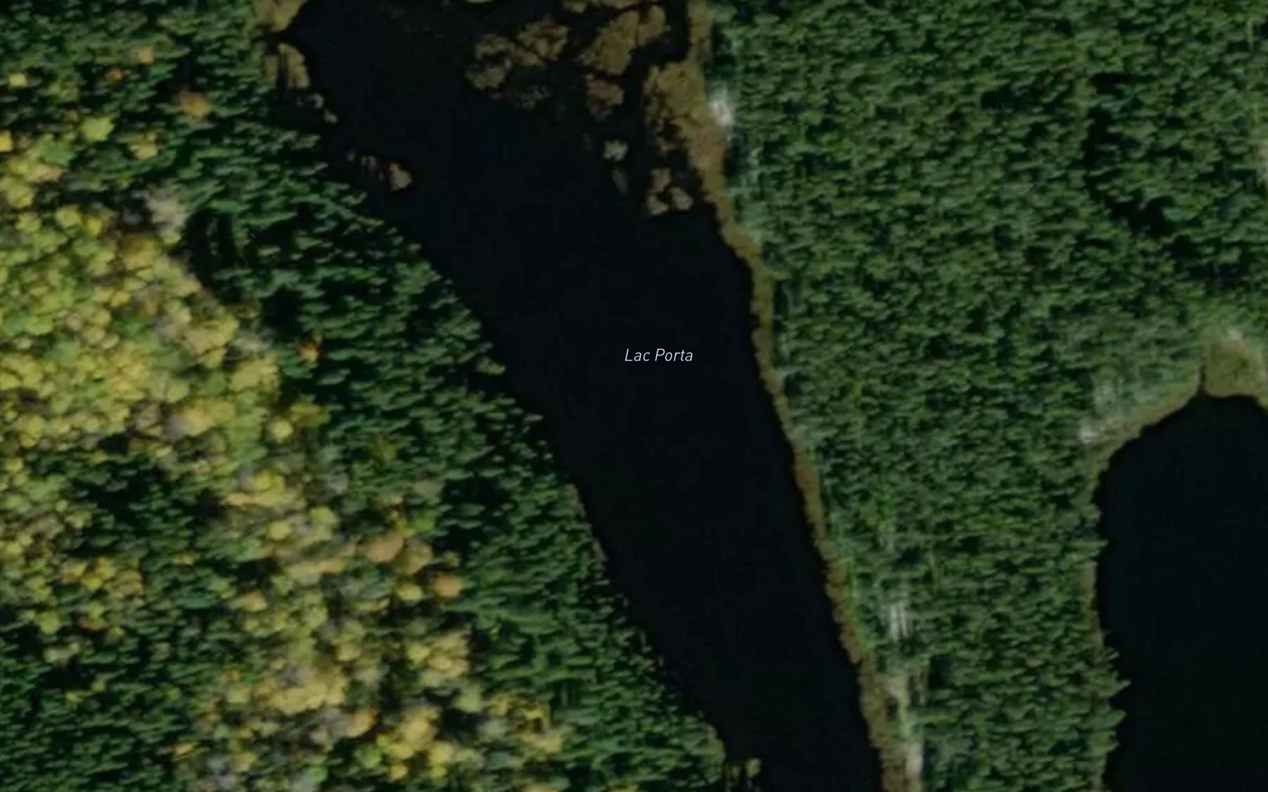 Satellite map of the Lac Porta